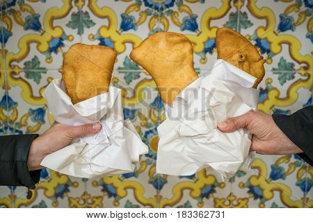 Traditional Fritta Food From Brindisi, Italy