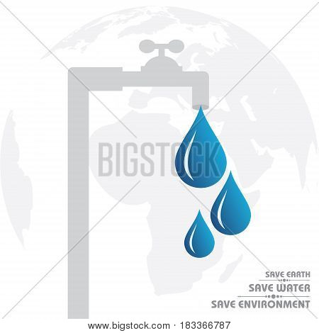 World Water Day Greeting Stock Vector illustration