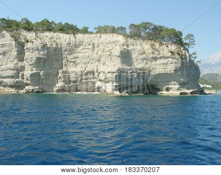 mediterrenean sea landscape view mountains kemer turkey