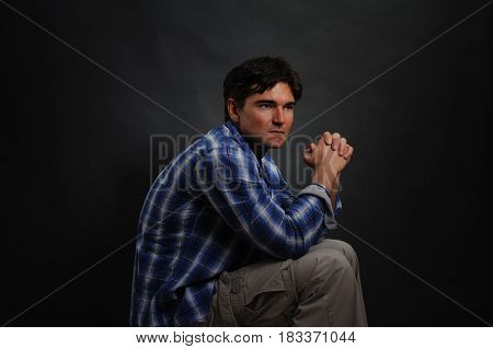 The sexy man is about to find his lady.