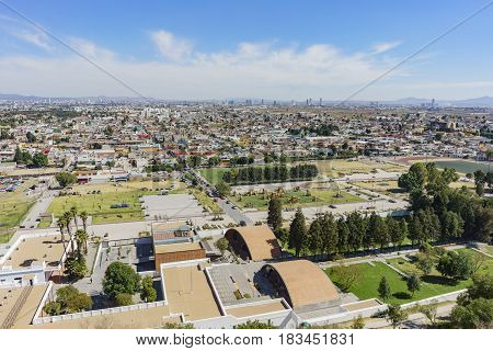 Aerial View Cityscape Of Cholula