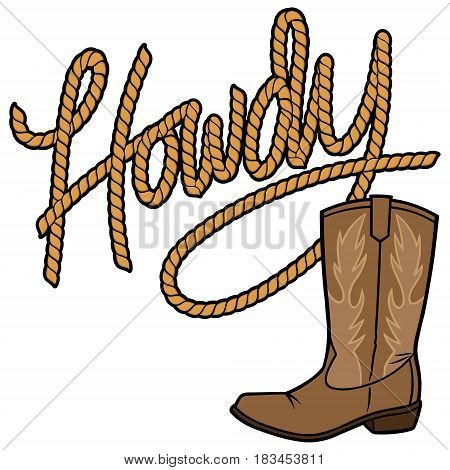A vector illustration of a Cowboy Boot.
