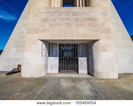 Monumento Ai Caduti War Memorial In Como (hdr)