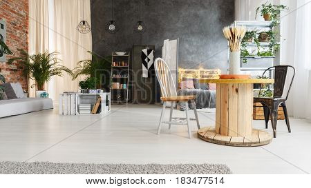 Upcycled Interior Of Loft