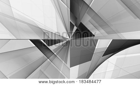 Monochrome pattern fractal background for creative design