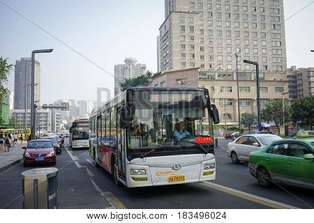 Street In Chengdu, Sichuan, China