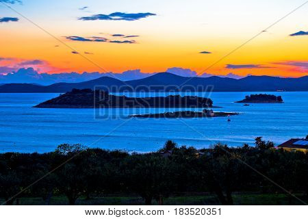 Islands Of Pakostane Waterfront Evening View