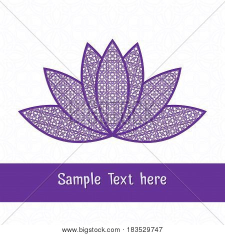 Paper cutting card.Decorative openwork lotus. Can be used for laser or plotter cutting