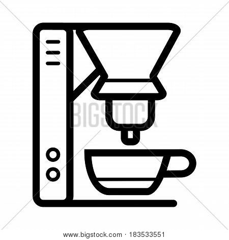 coffee machine appliance. isolated icon vector illustration. outline design cofee machine for office. Eps 10