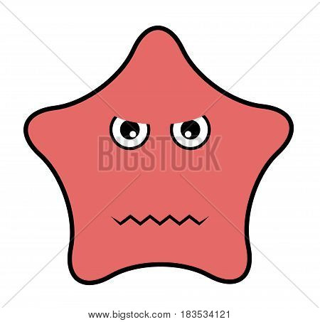 Angry Cool Easy Monste cartoon flat character