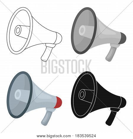 Handcuffs icon in cartoon design isolated on white background. Police symbol stock vector illustration.