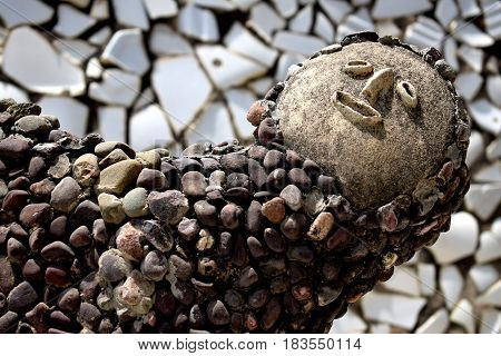Rock statue at the Rock Garden Chandigarh India