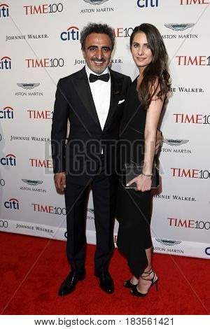Hamdi Ulukaya (L) and Louise Vongerichten attend the Time 100 Gala at Frederick P. Rose Hall on April 25, 2017 in New York City.