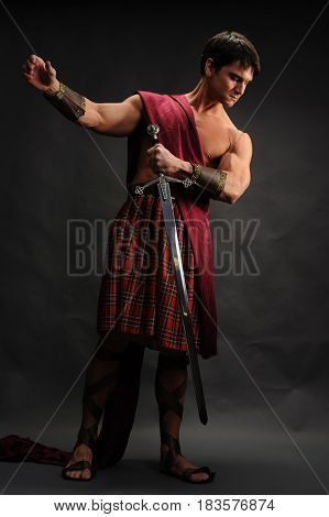 The tough highlander is prepared for battle.