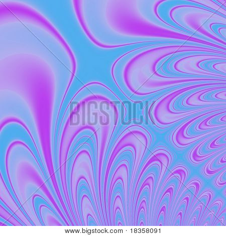 fraktal gengivelse af abstrakte farverige kurver tilbage jorden