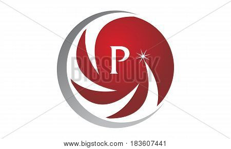 This image describe about Star Swoosh Initial P