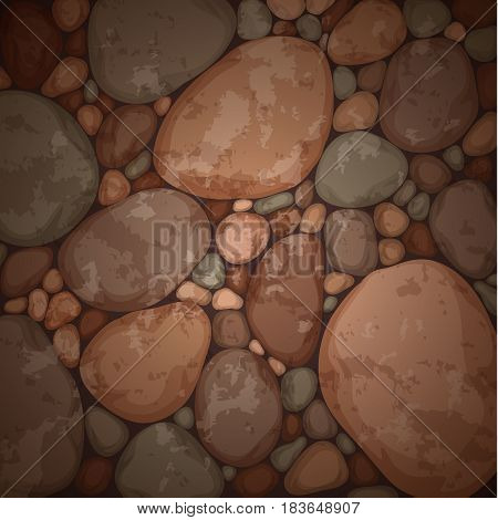 pond stone top view background vector illustration