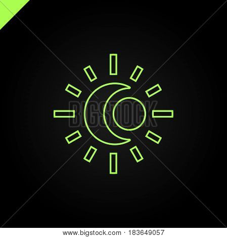 Sun And Moon Logo. Abstract Vector Illustration