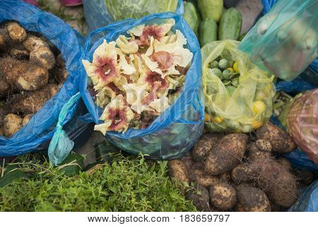 Laos Vientiane Talat Sao Market Fegetable
