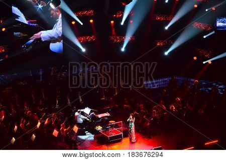 Jamala Ukrainian singer at the Palace of Arts 