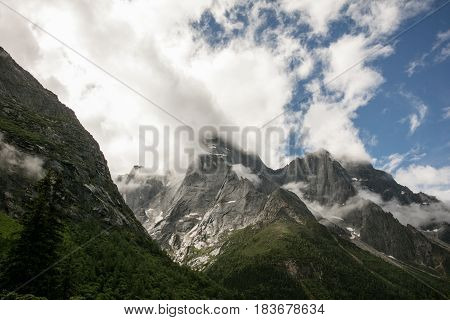 Mt Siguniang scenery in Sichuan of China