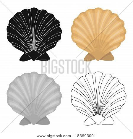 Prehistoric seashell icon in cartoon design isolated on white background. Dinosaurs and prehistoric symbol stock vector illustration.