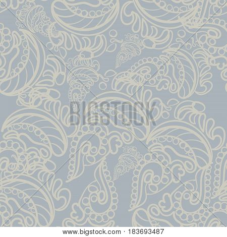Seamless abstract pattern hand drawn texture for Wedding Bridal Valentine s day or Birthday Invitations. Floral background. Fabric or paper print floral geometric background.