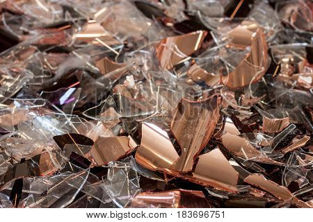 colorful broken glass concept for problem and something damaged background