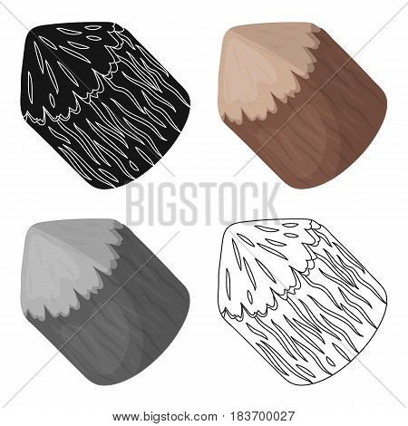 Conical log. Canada single icon in cartoon style vector symbol stock illustration .