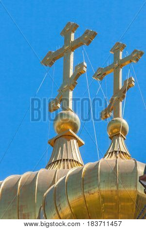 The Church of Mary Magdalene is a Russian Orthodox church located on the Mount of Olives, near the Garden of Gethsemane in Jerusalem