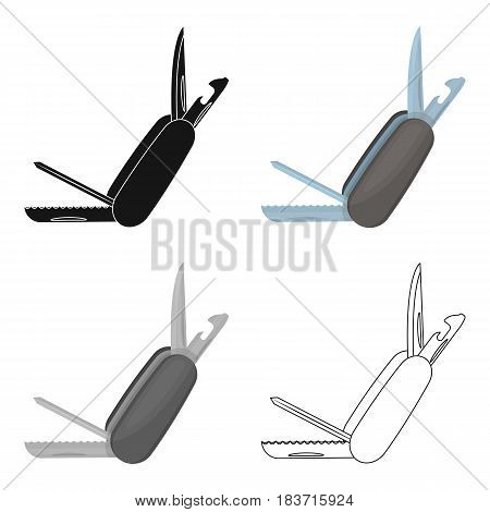 Multitool with knife and keys.The subject of each pocket of the detective, for the opening of locks.Detective single icon in cartoon style vector symbol stock web illustration.
