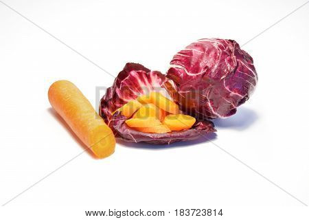 Radicchio And Carrots Source Of Vitamins