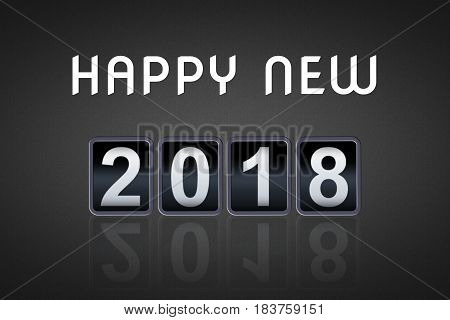 2017 2018 Happy New Year Concept Vintage Analog Counter Countdown Timer, Retro Flip Number Counter F