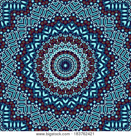 Geometric kaleidoskopic abstract seamless pattern background textile, illustration