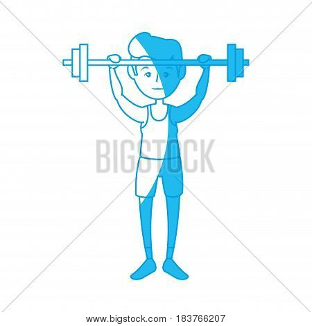 Sport man cartoon icon vector illustration graphic design