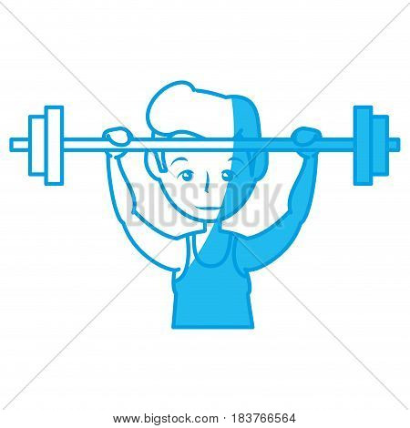 Sport man cartoon icon vector illustration graphic design
