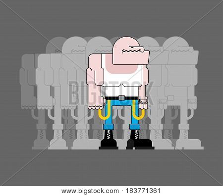 Skinhead Gang. Football Fan. Evil Bad Bully