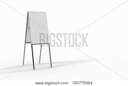 White sheet on the Stand. 3D rendering