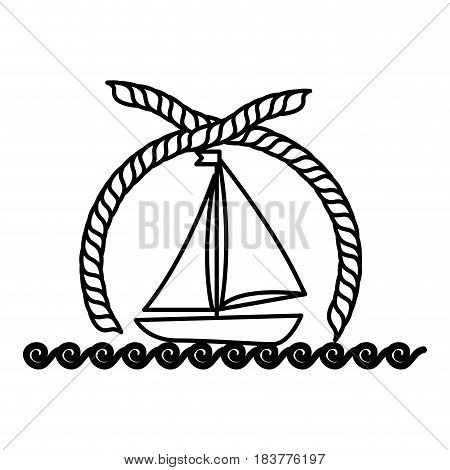 Sea ship transport icon vector illustration graphic design