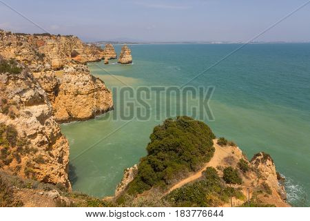 Cliffs of Ponta da Piedade, Lagos, Algarve, Portugal 