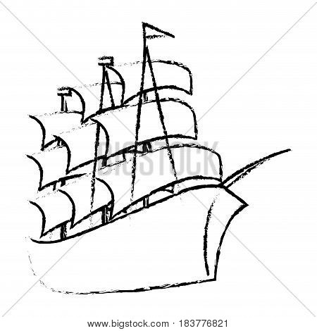 Sea ship transport icon vector illustration graphic design