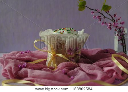 Festive Easter baking. Easter. Bakery products. Sweet pastries. Festive pastry. Beautiful still lifes with baking.