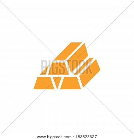 Gold bars icon vector filled flat sign solid colorful pictogram isolated on white. Symbol logo illustration