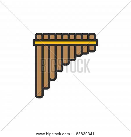 Pan Flute Line Icon Vector & Photo (Free Trial) | Bigstock