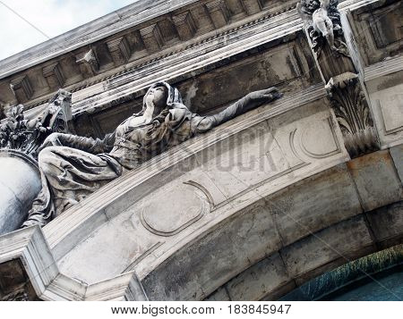 Venice Santa Maria della Salute details female statue