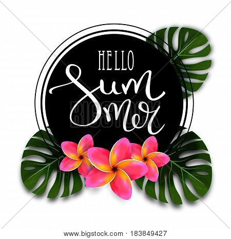 Hello Summer. Calligraphic Inscription