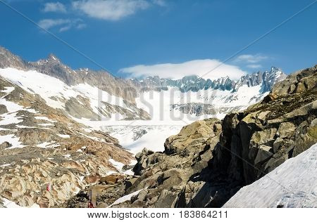 Rhone Glacier Melting
