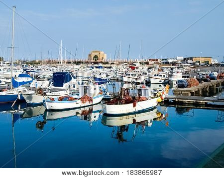 Several Fishing Boats Are Moored.