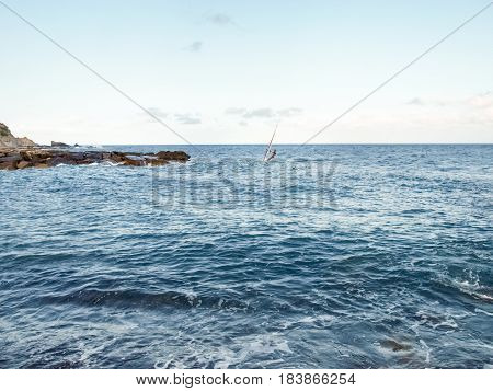 Windsurfing In The Evening Light