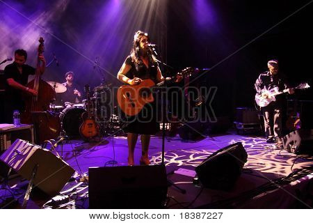 LOULE, PORTUGAL - JUNE 23: Amparo SanchÃÂ©z  performs onstage at Festival Med June 23, 2010 in Loule, Portugal.